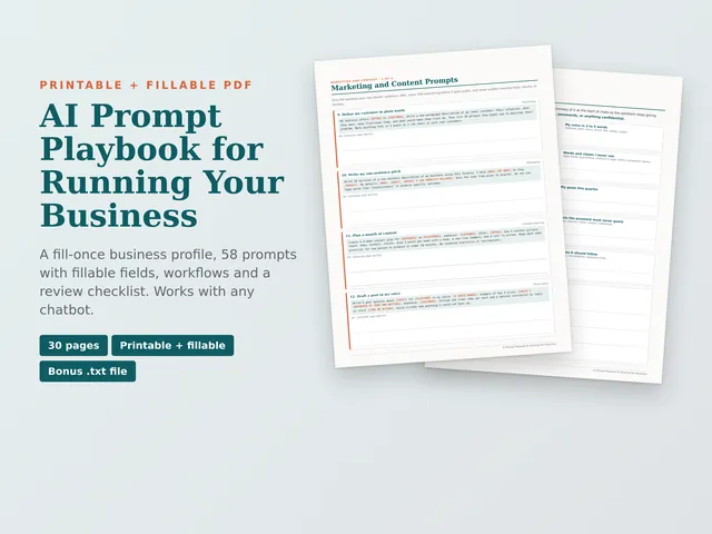 AI Prompt Playbook for Running Your Business