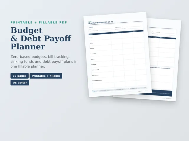Budget & Debt Payoff Planner