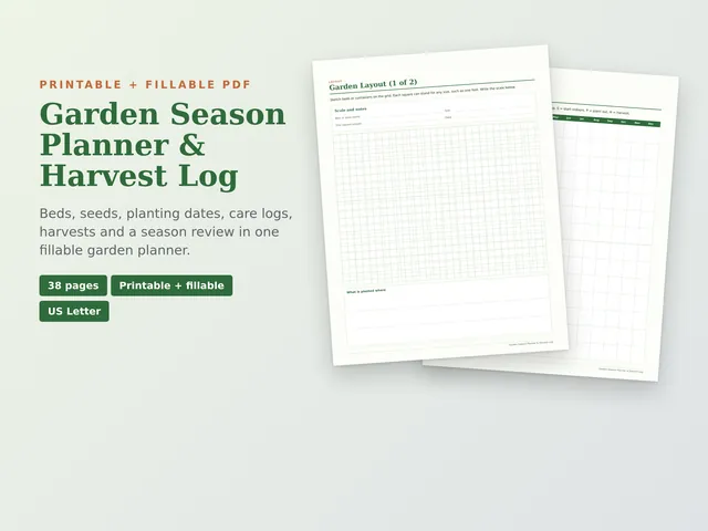 Garden Season Planner & Harvest Log