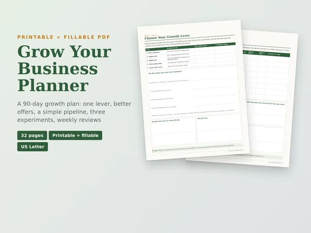 Grow Your Business Planner