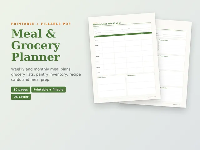 Meal & Grocery Planner