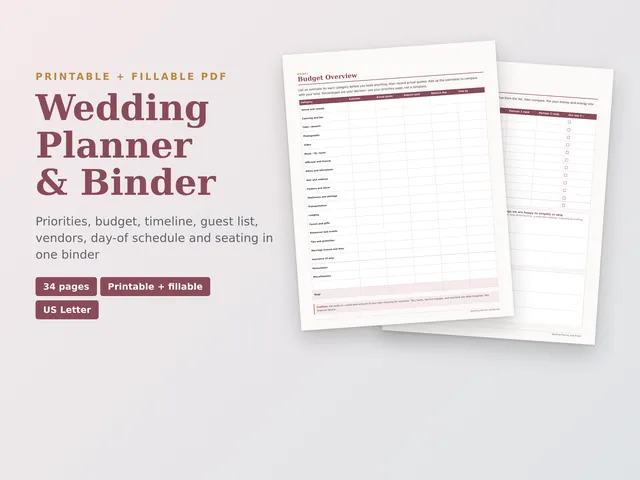 Wedding Planner & Binder