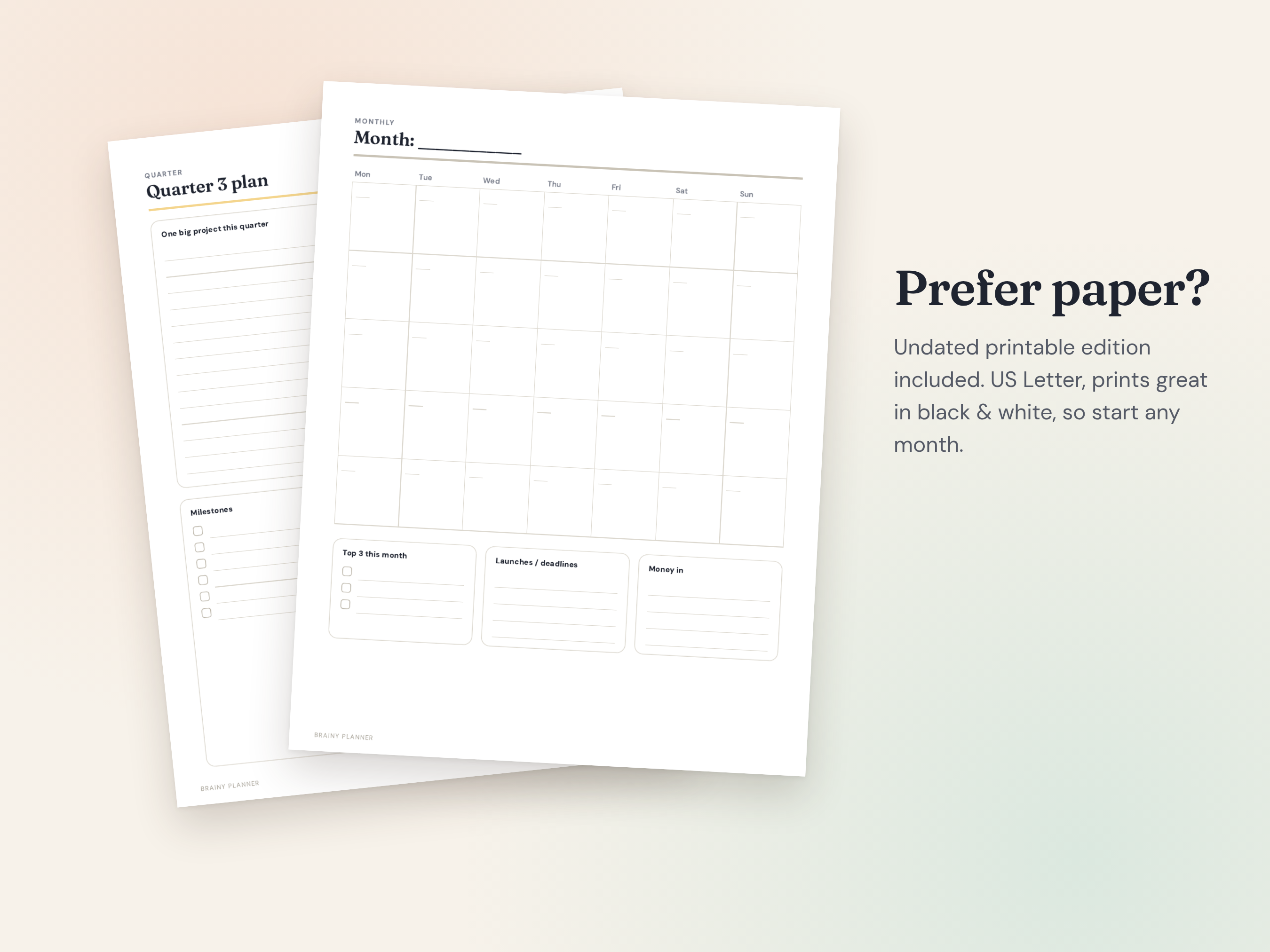 ADHD Solo Business Planner (Printable, Undated)