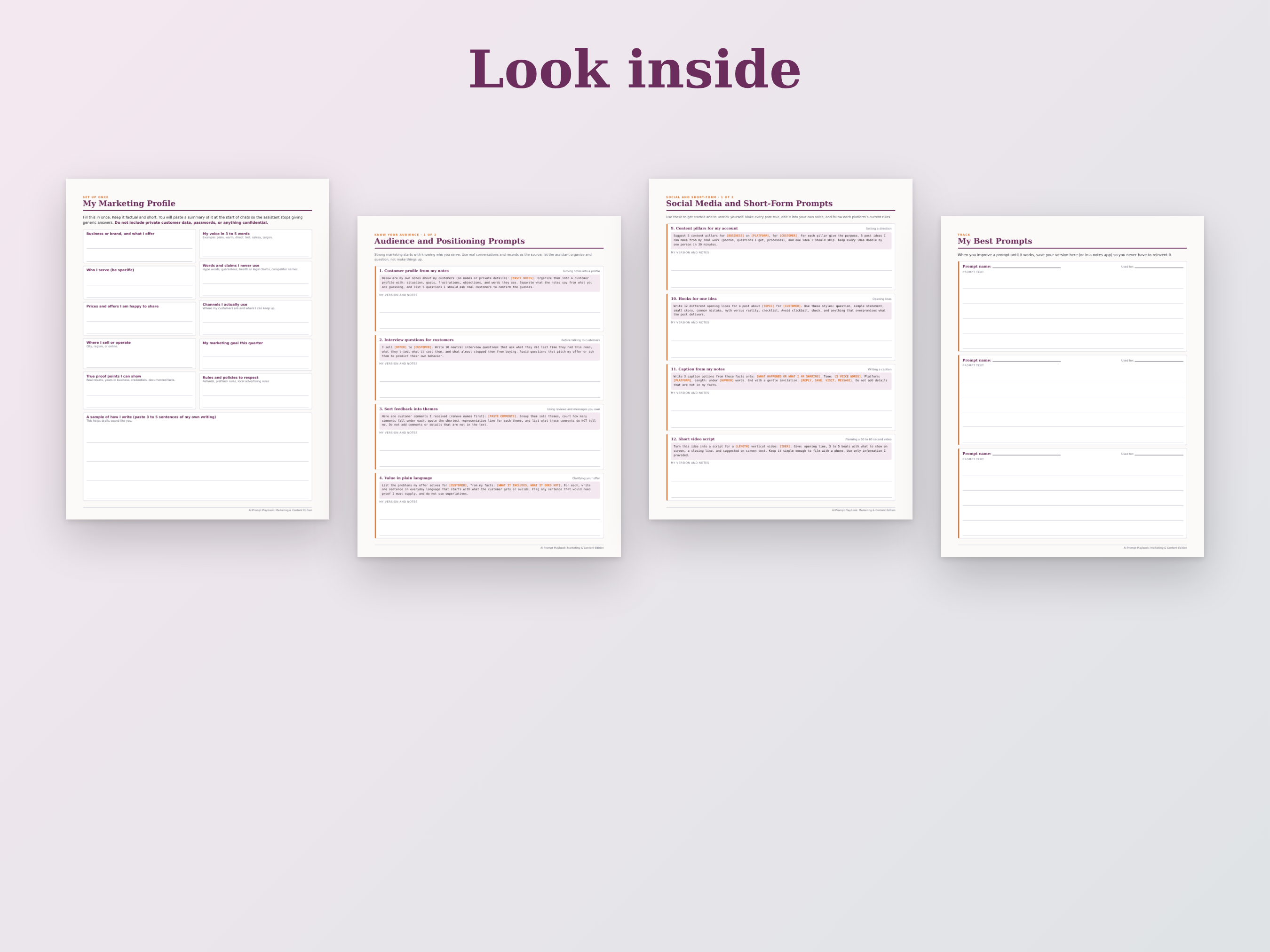 AI Prompt Playbook: Marketing & Content Edition preview