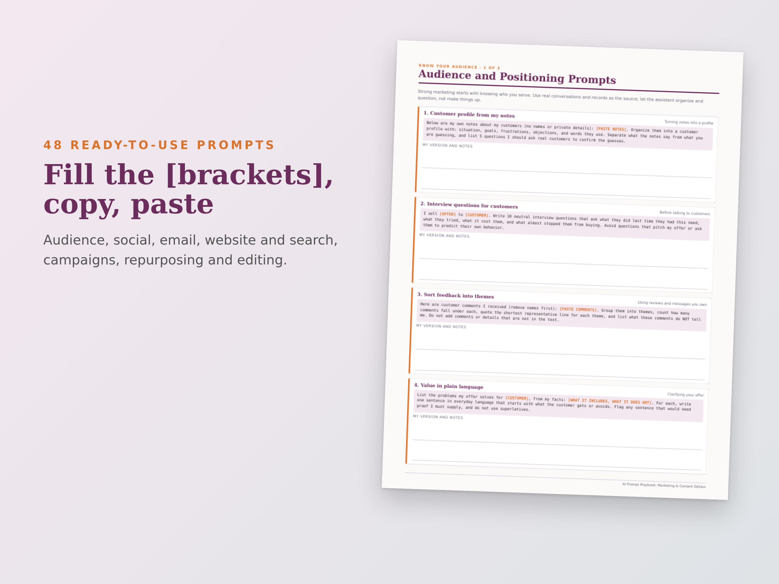 AI Prompt Playbook: Marketing & Content Edition preview