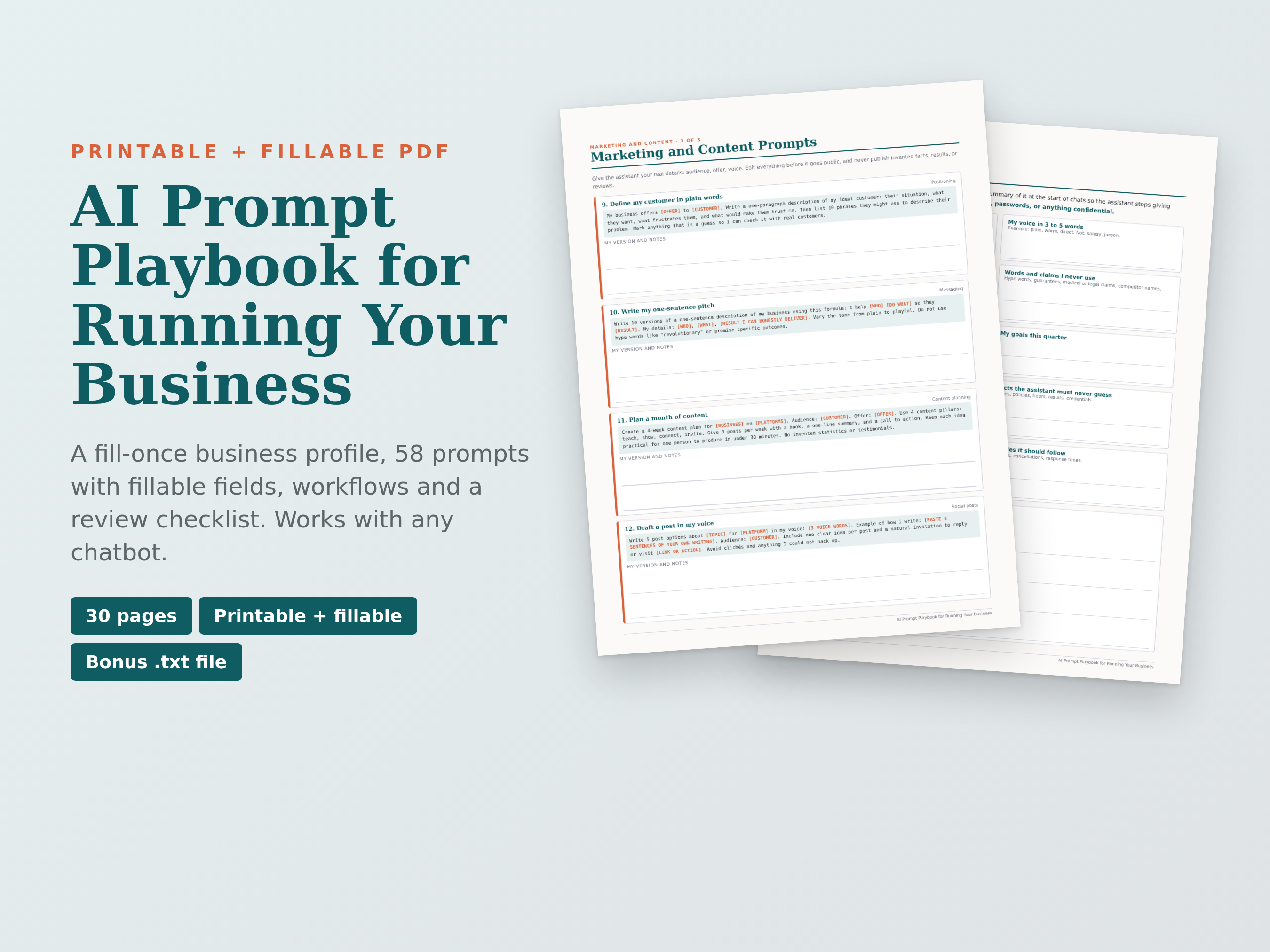 AI Prompt Playbook for Running Your Business