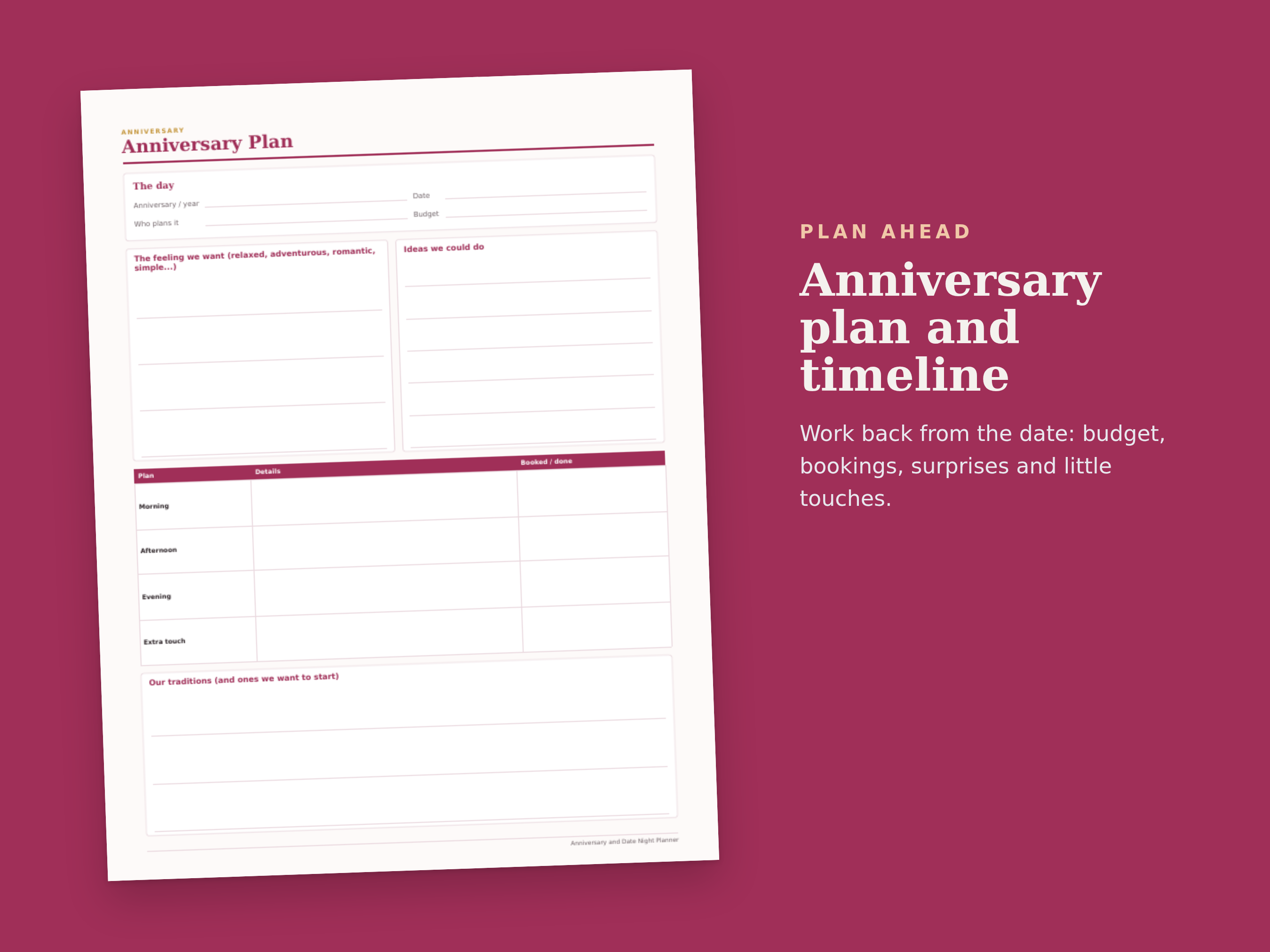 Anniversary & Date Night Planner preview