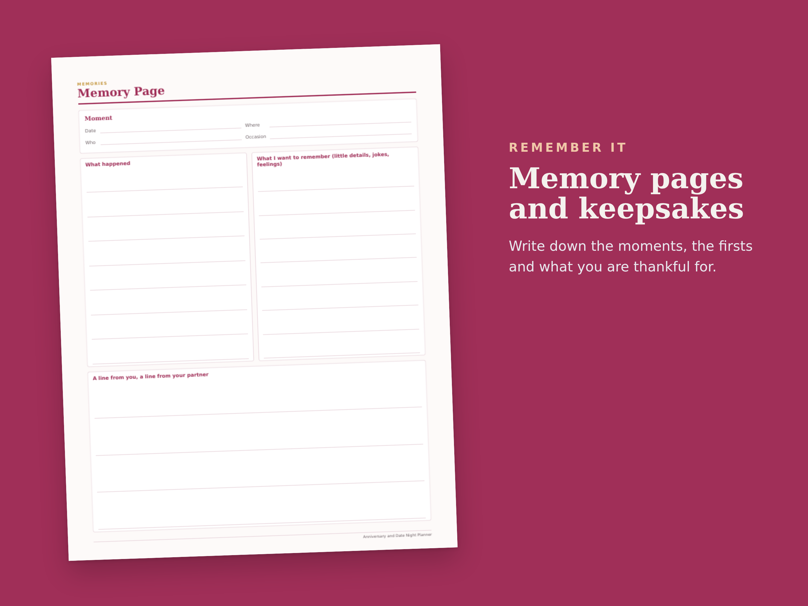 Anniversary & Date Night Planner preview