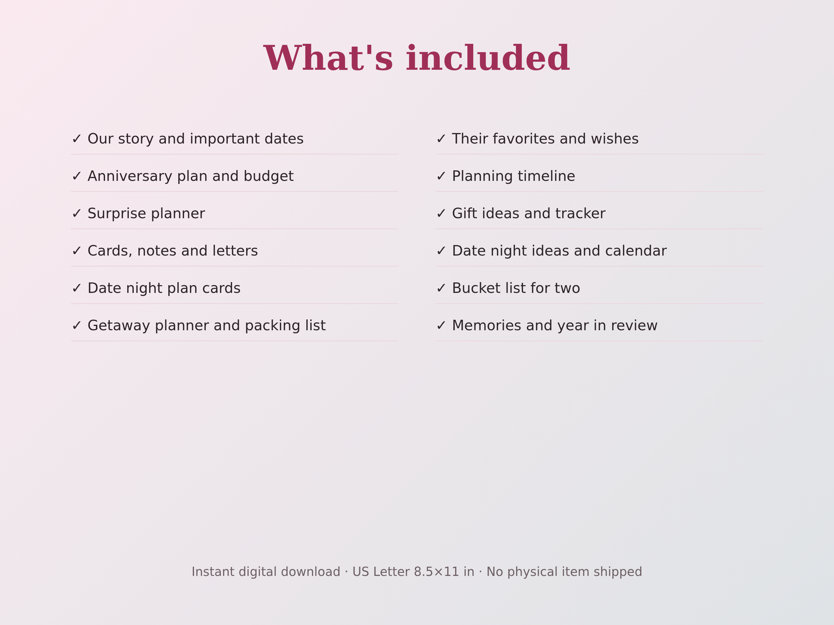 Anniversary & Date Night Planner preview