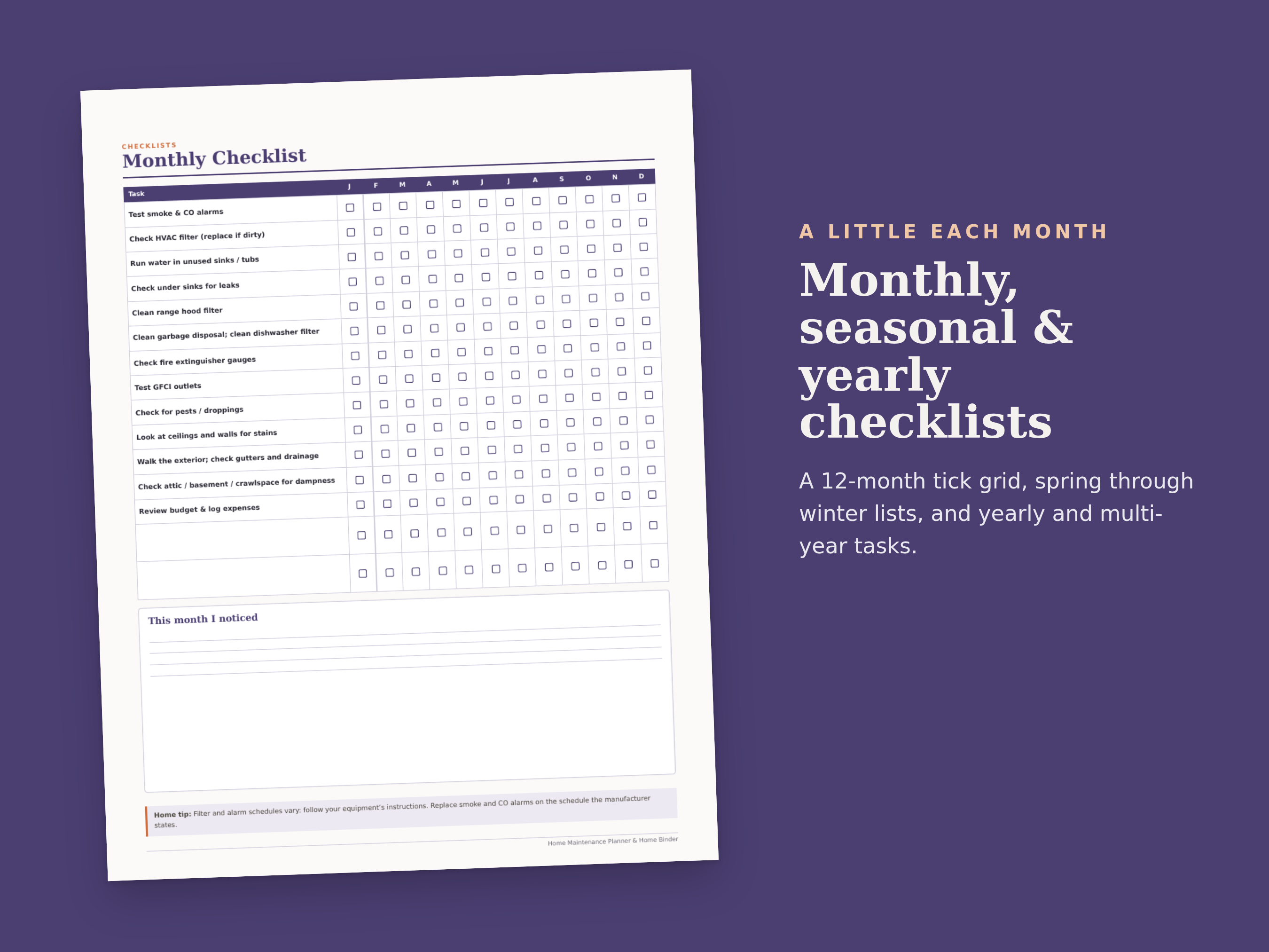 Home Maintenance Planner & Home Binder preview