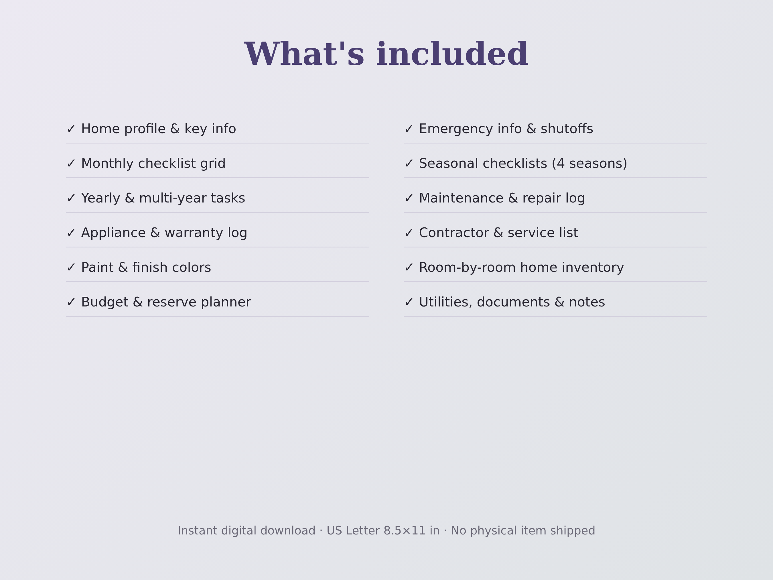 Home Maintenance Planner & Home Binder preview