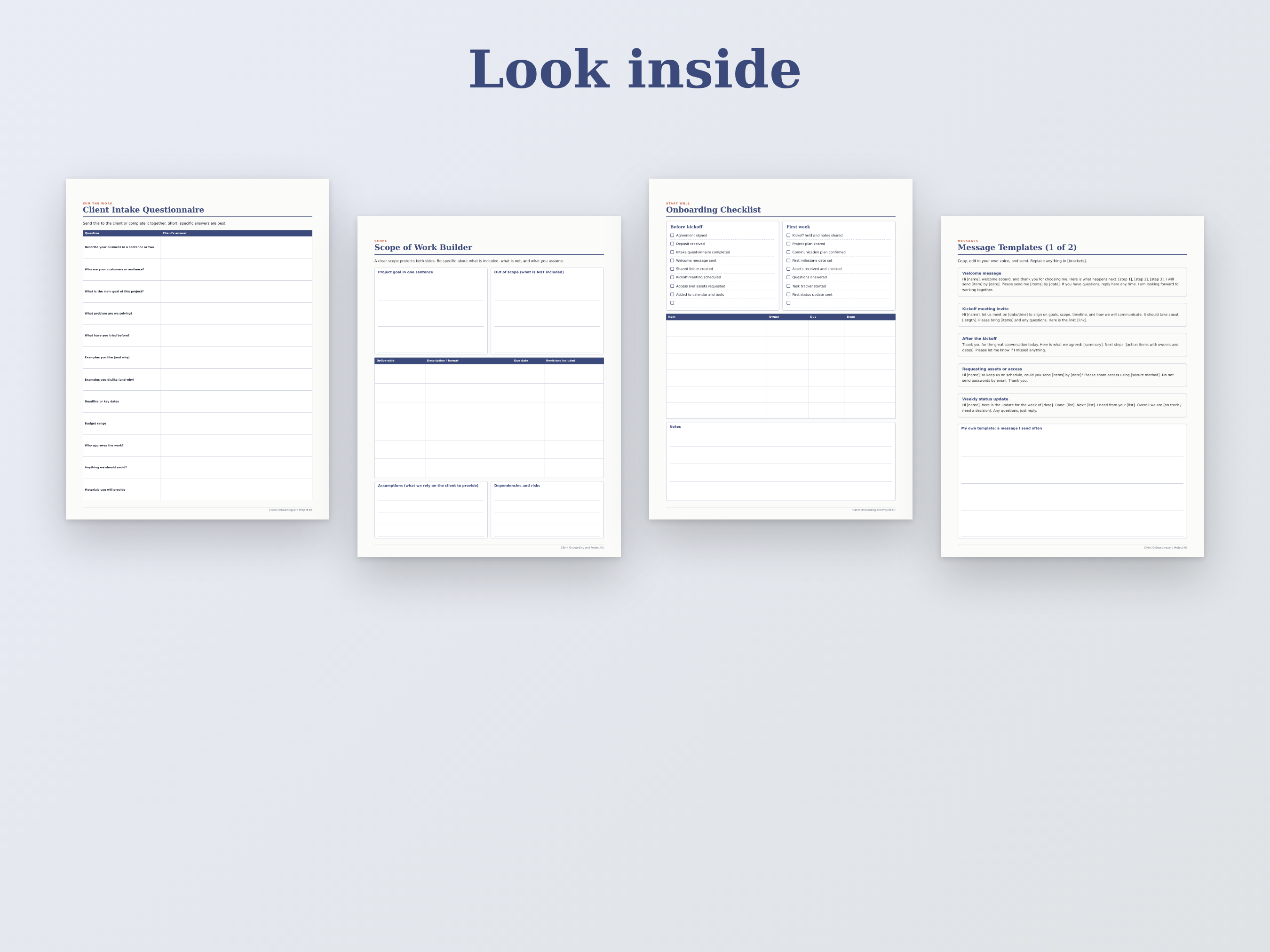 Client Onboarding & Project Kit preview