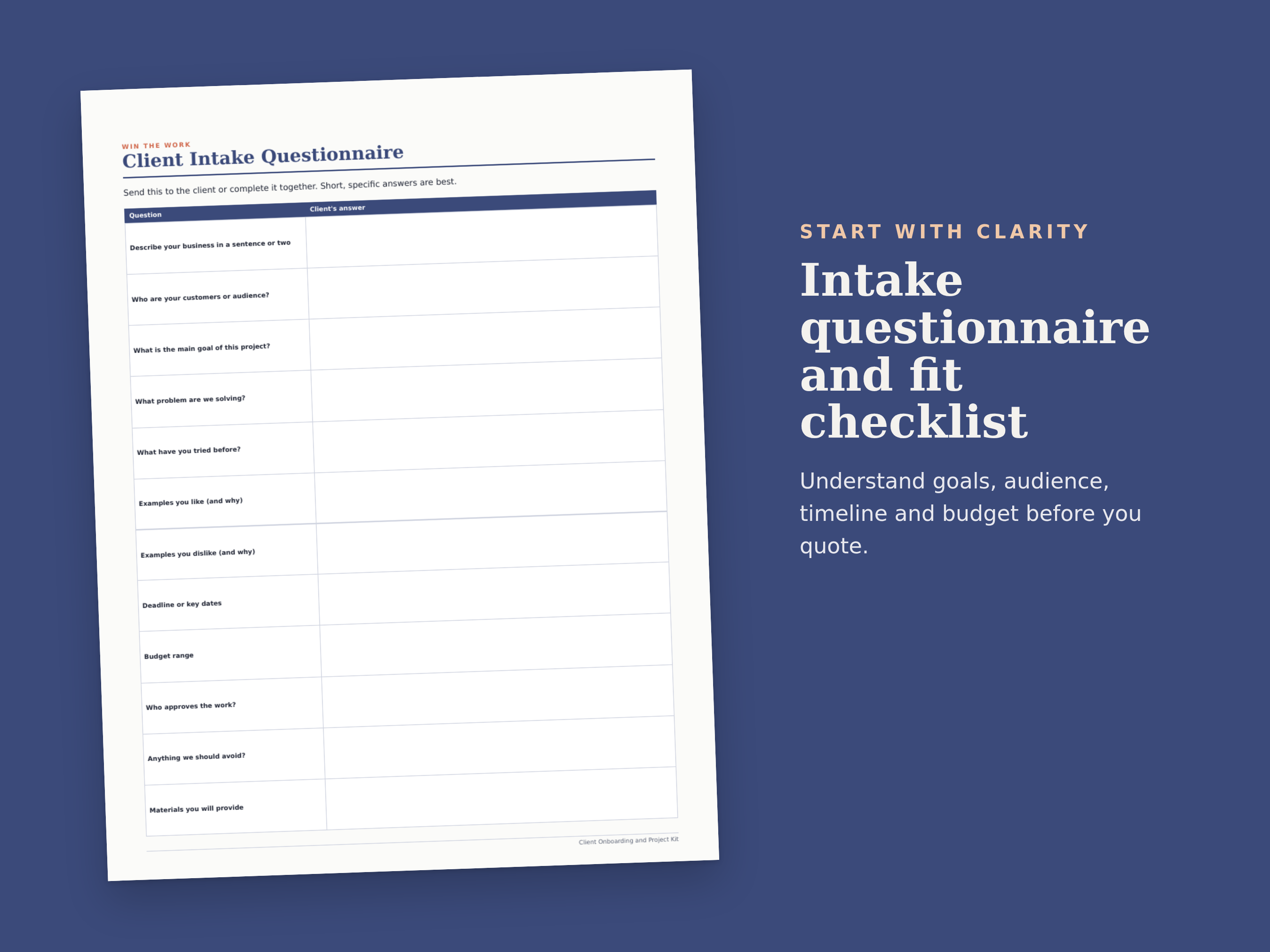 Client Onboarding & Project Kit preview