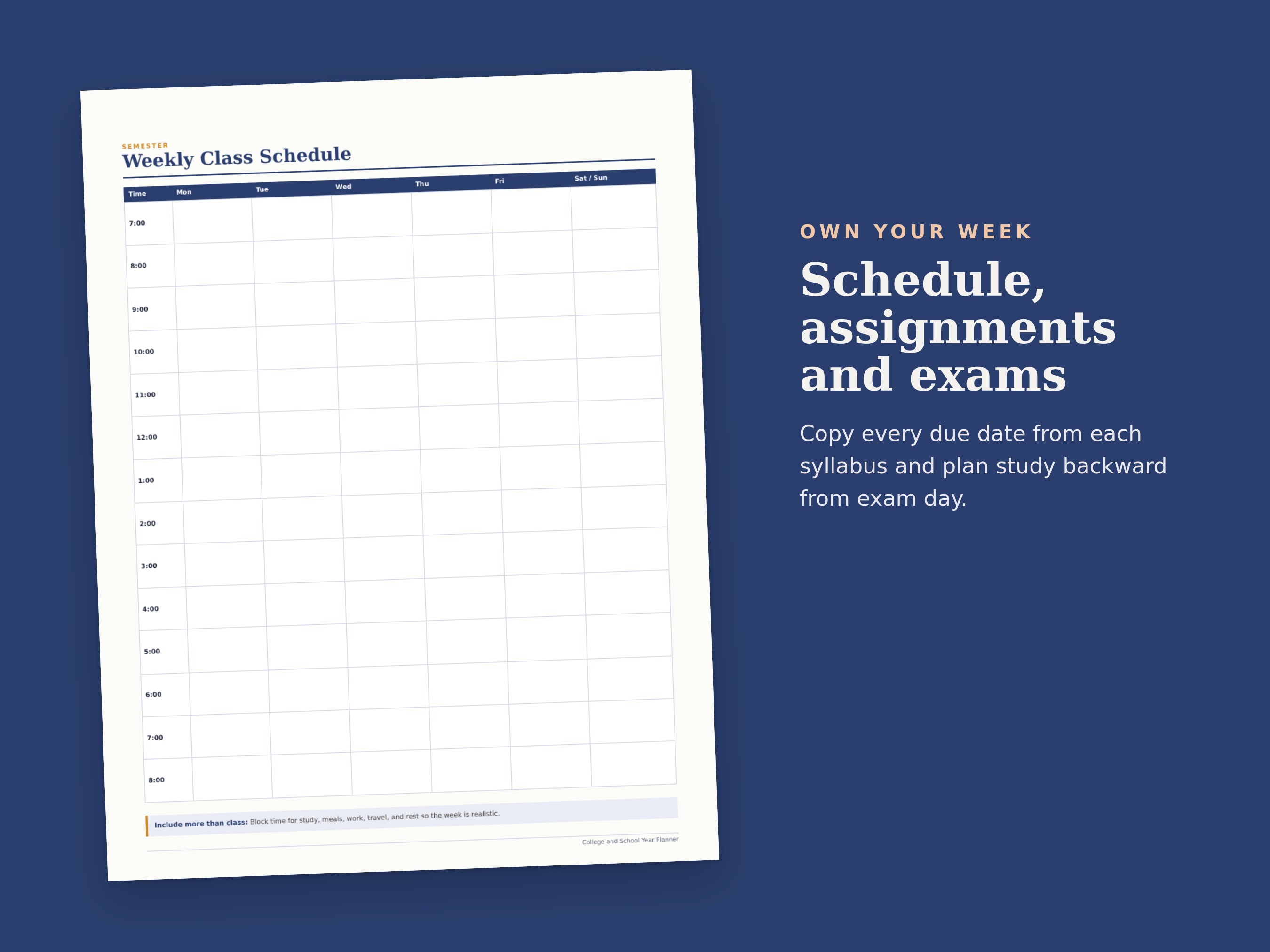 College & School Year Planner preview