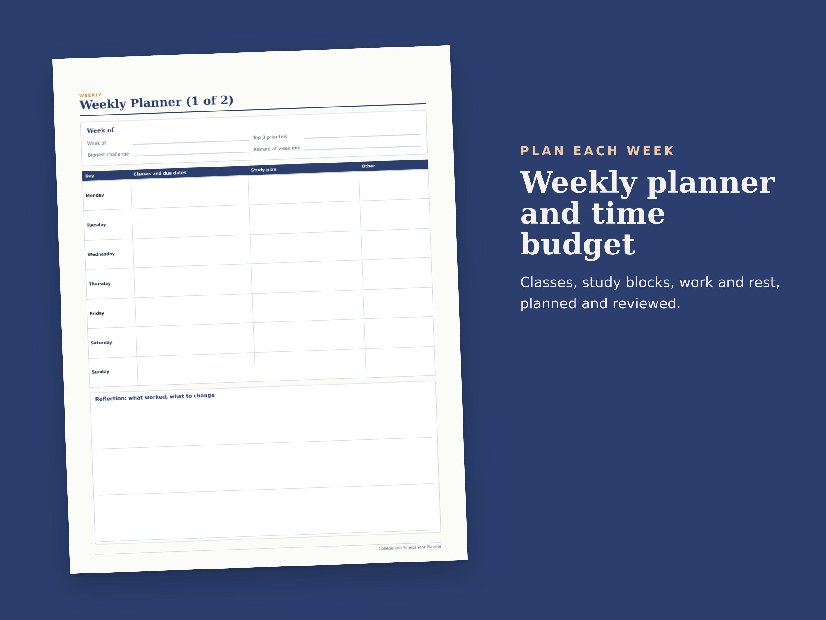 College & School Year Planner preview