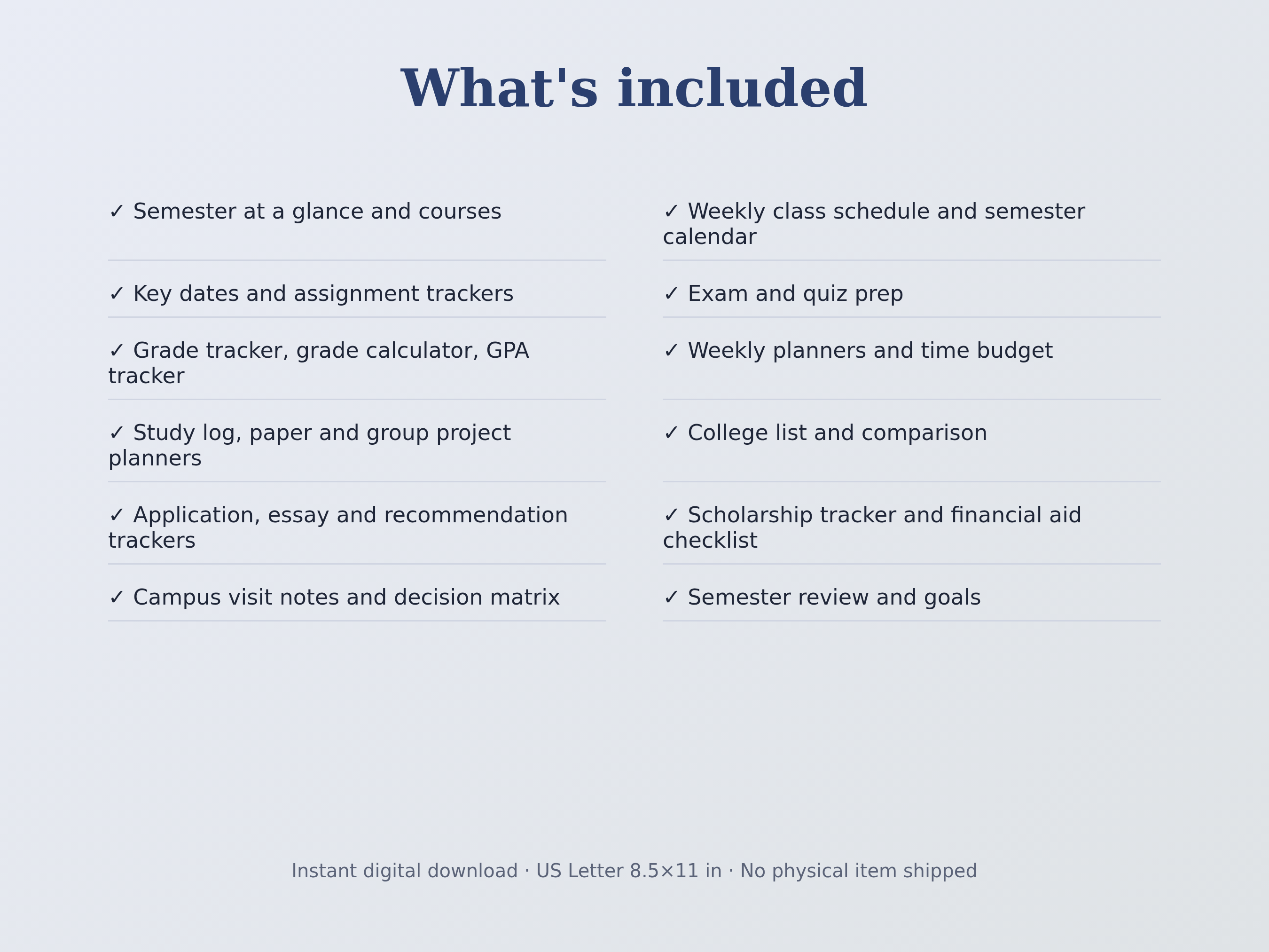 College & School Year Planner preview