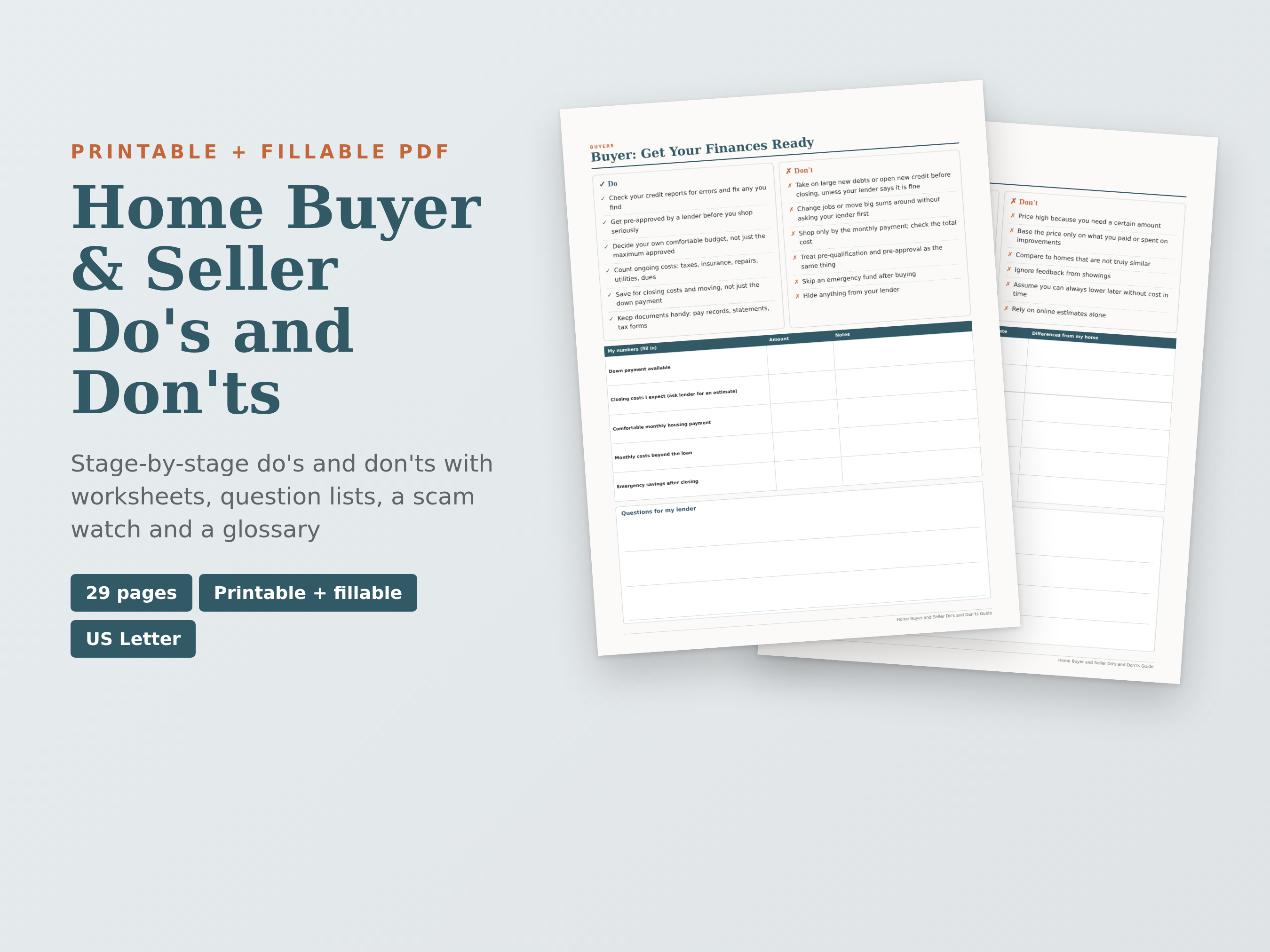 Home Buyer & Seller Do's and Don'ts Guide