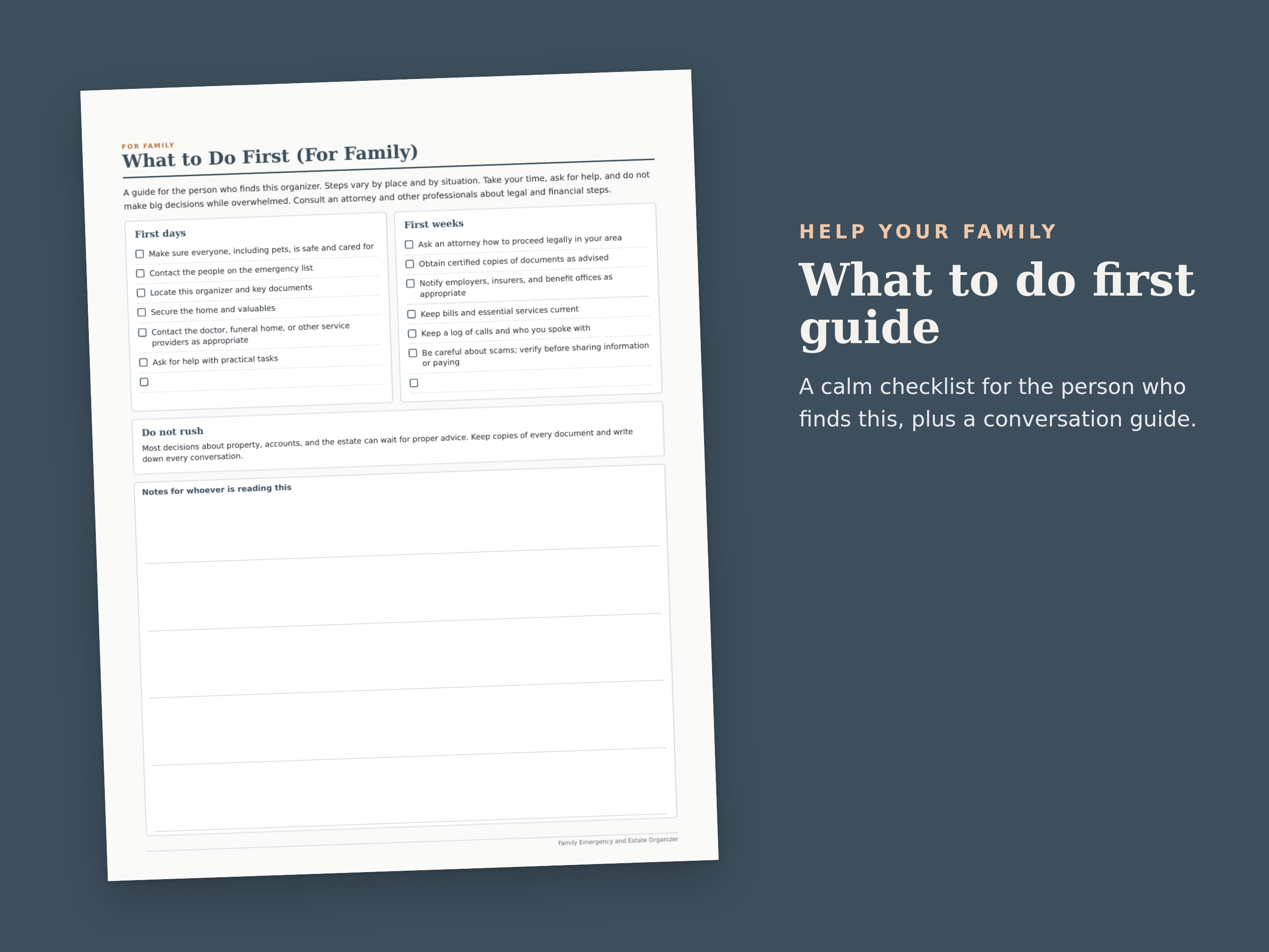 Family Emergency & Estate Organizer preview