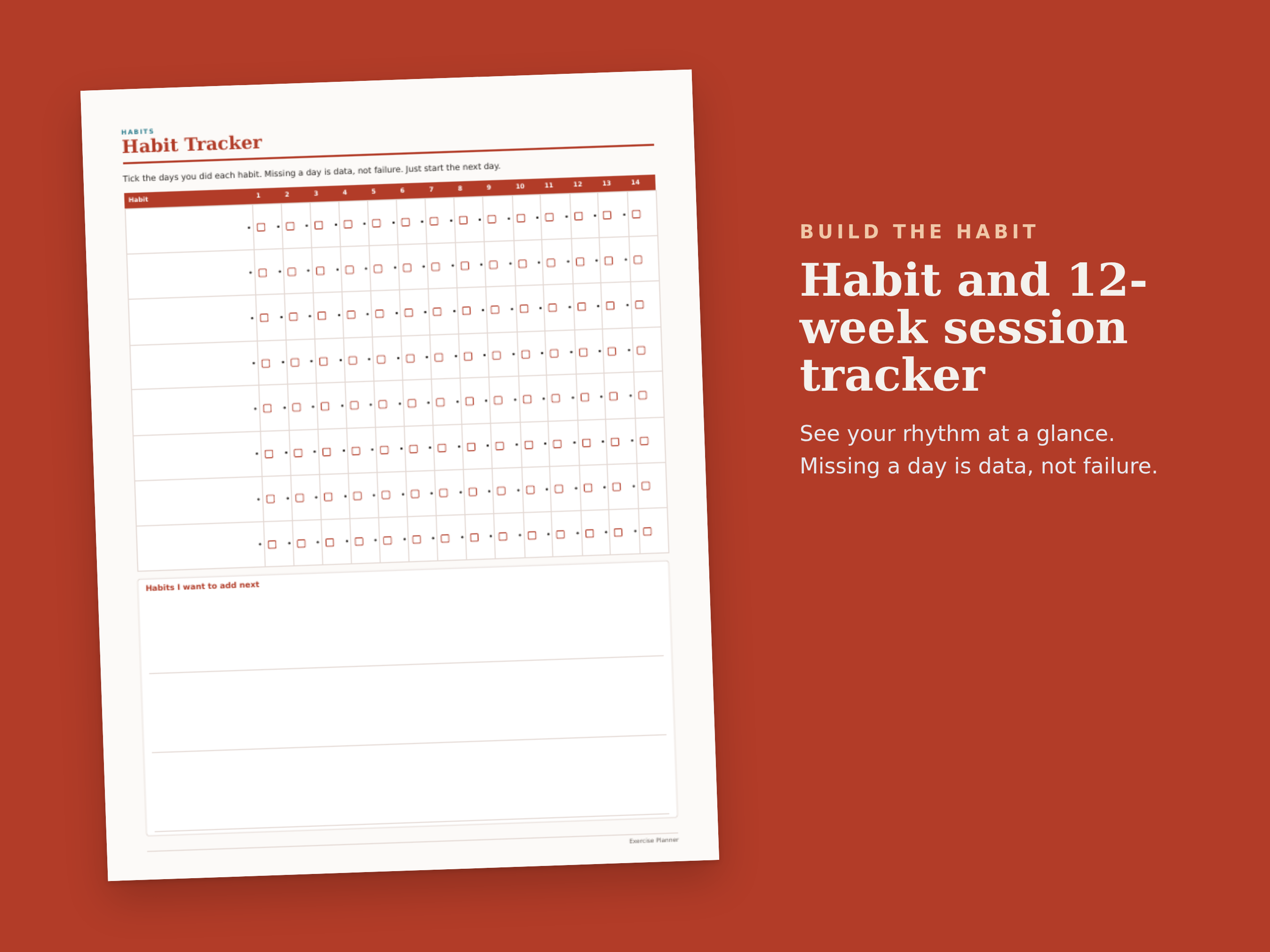 Exercise Planner preview