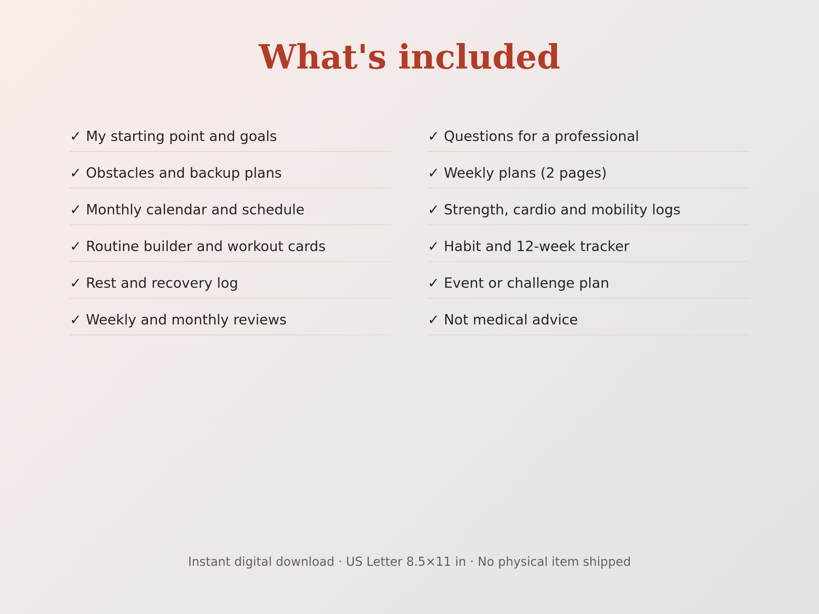 Exercise Planner preview