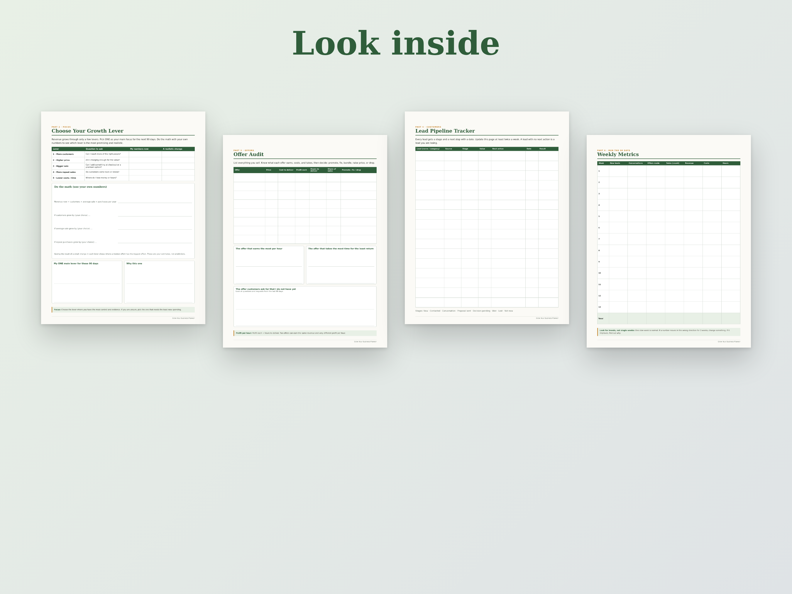 Grow Your Business Planner preview