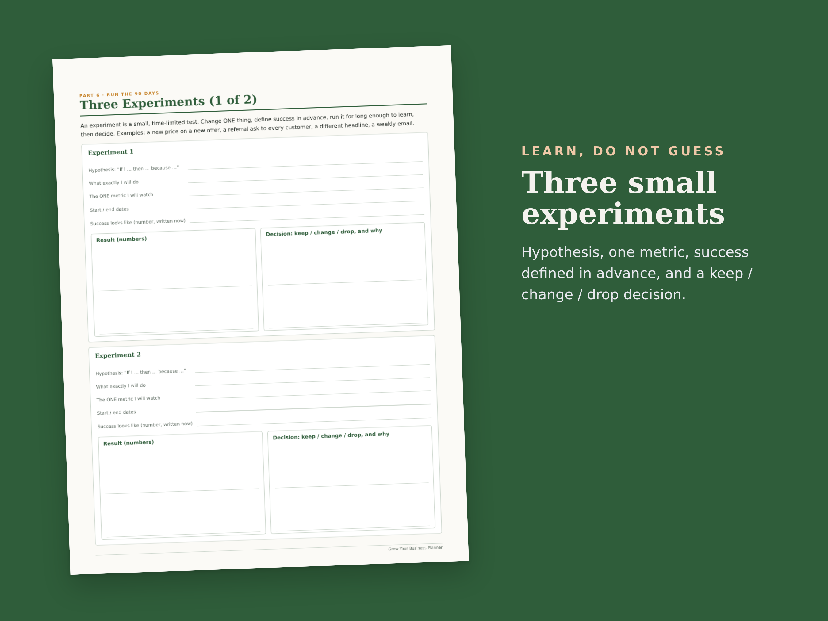 Grow Your Business Planner preview