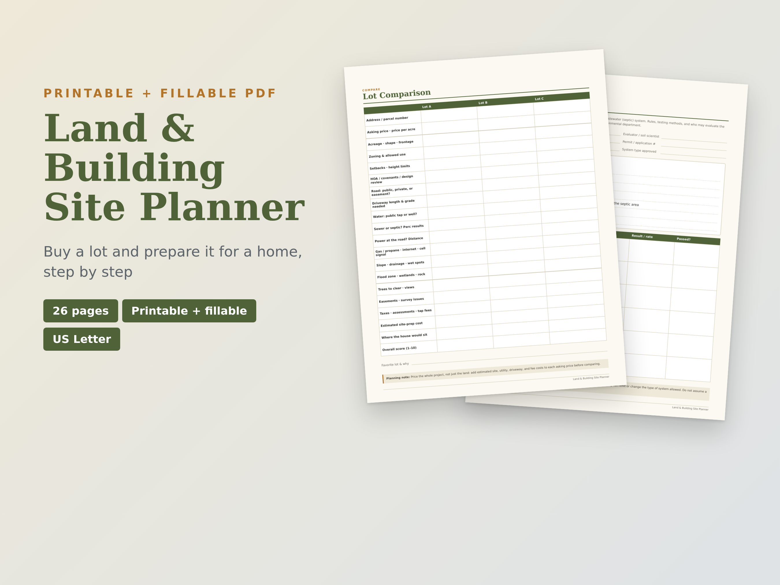 Land & Building Site Planner