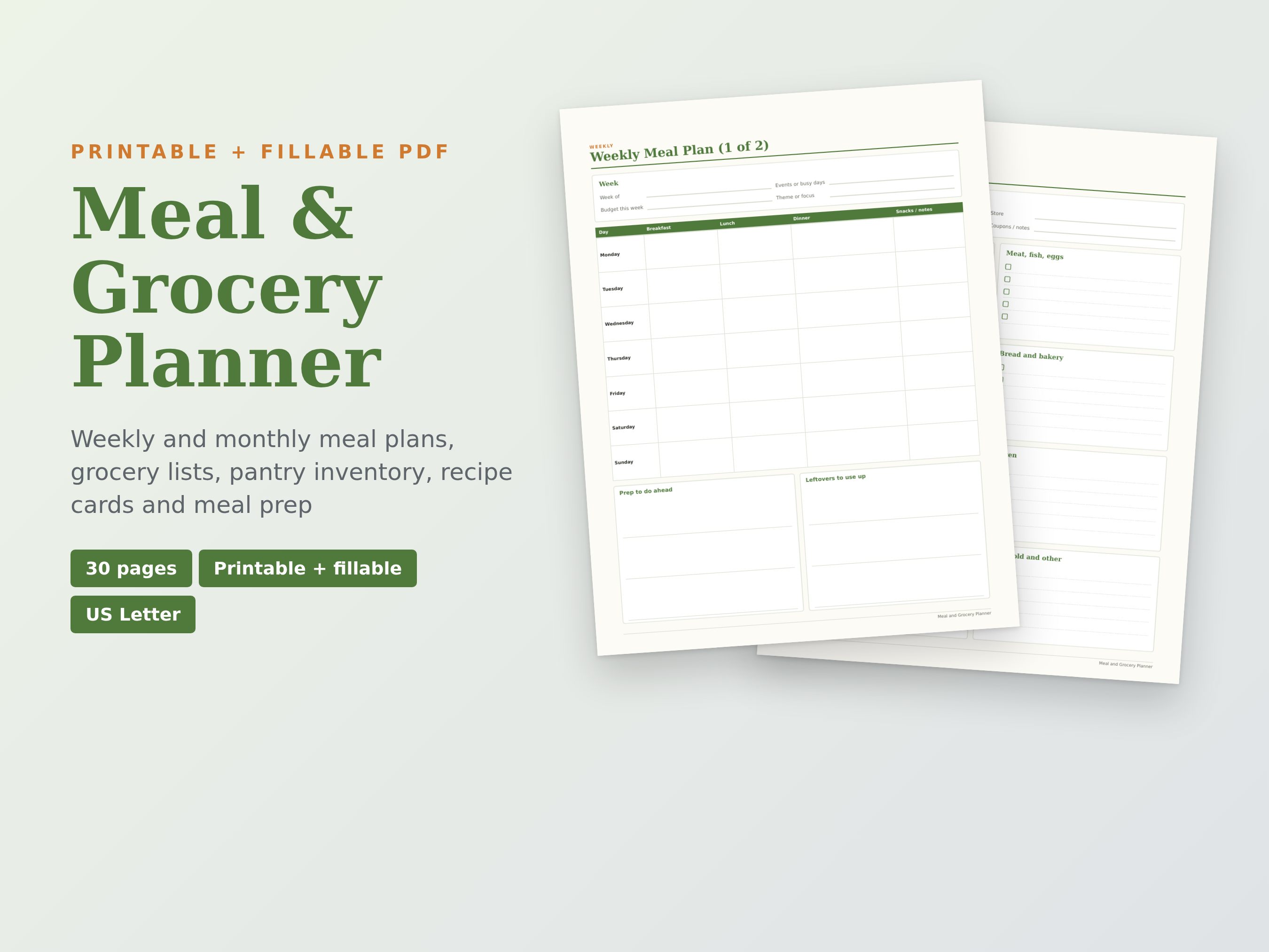 Meal & Grocery Planner