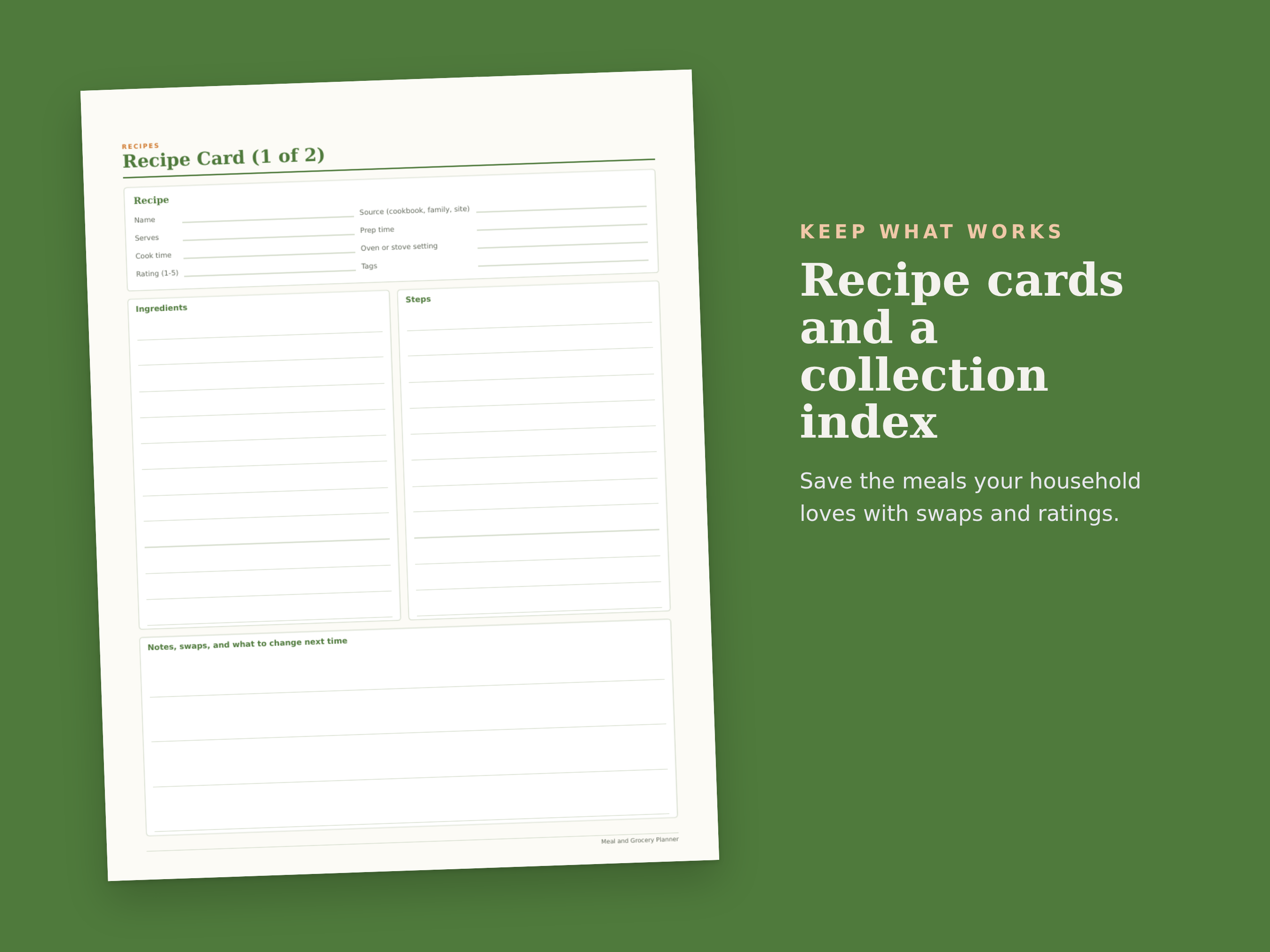 Meal & Grocery Planner preview