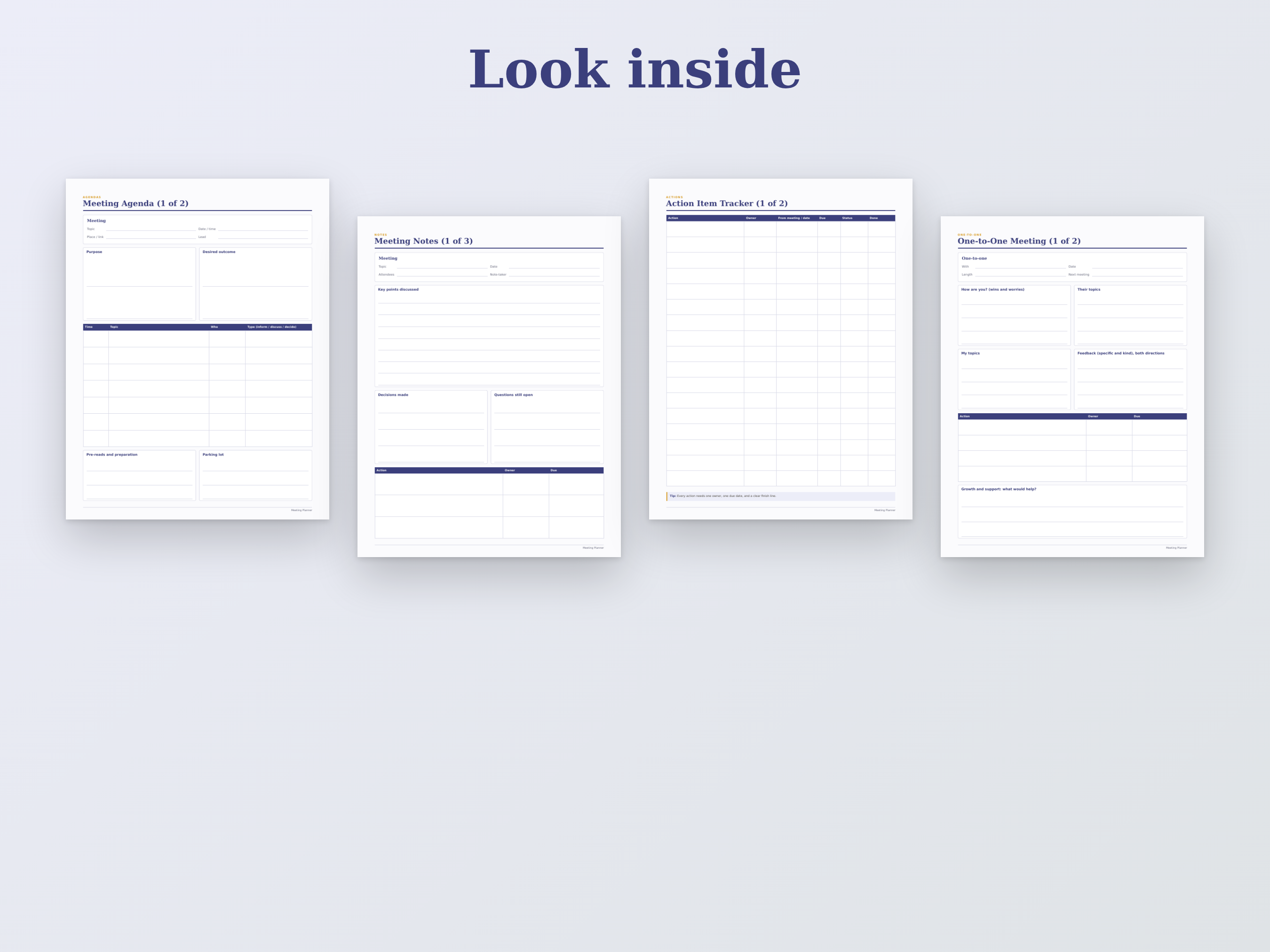 Meeting Planner preview