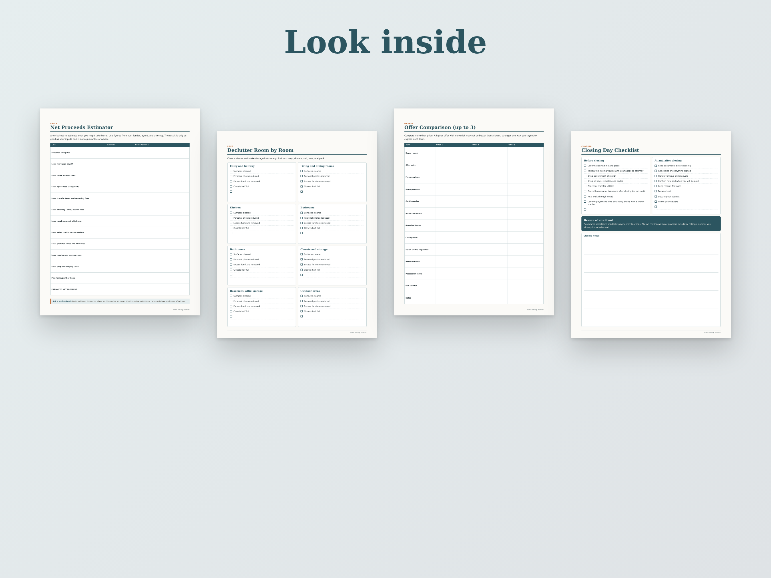 Home Selling Planner preview