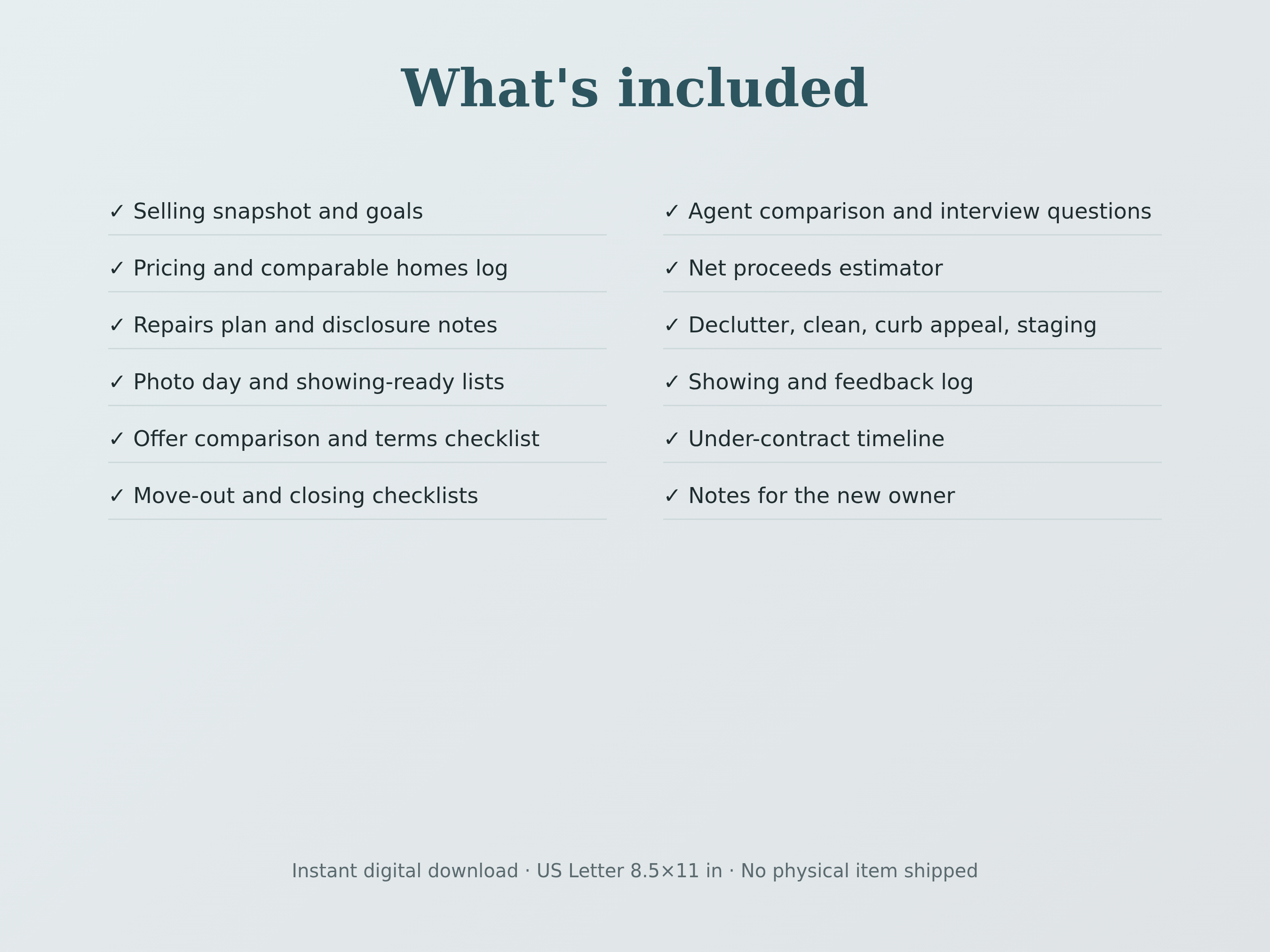 Home Selling Planner preview