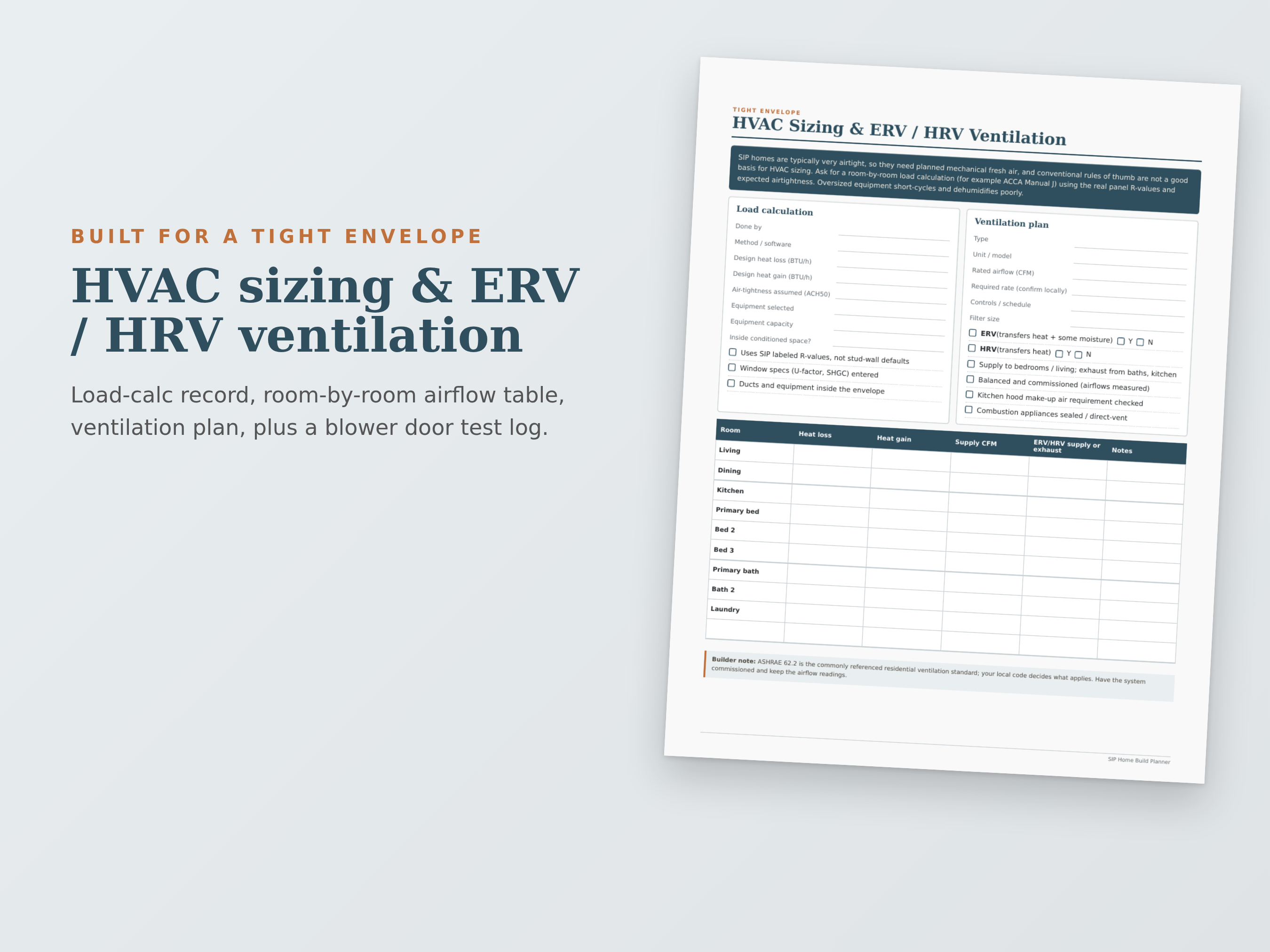 SIP Home Build Planner preview