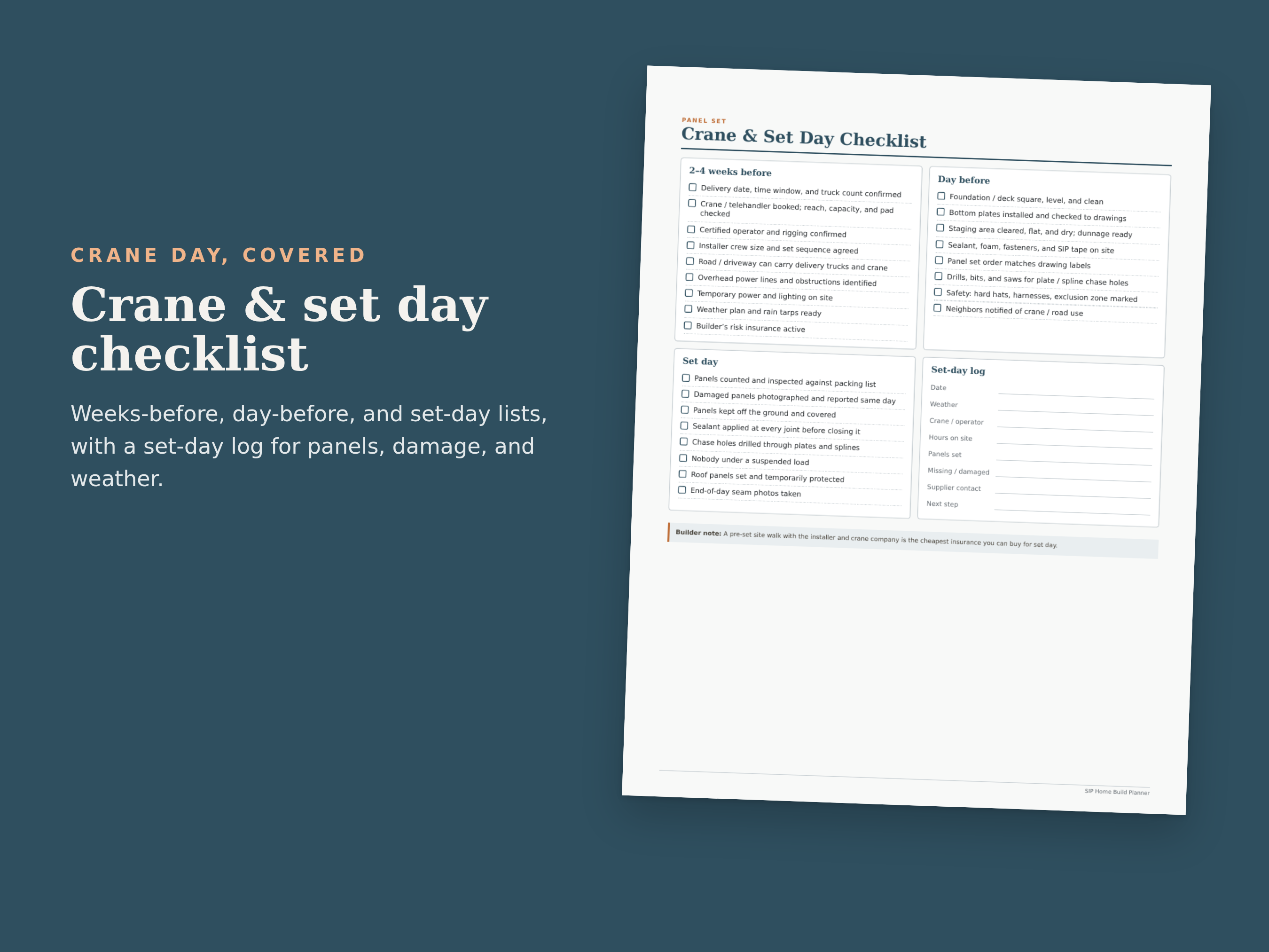 SIP Home Build Planner preview