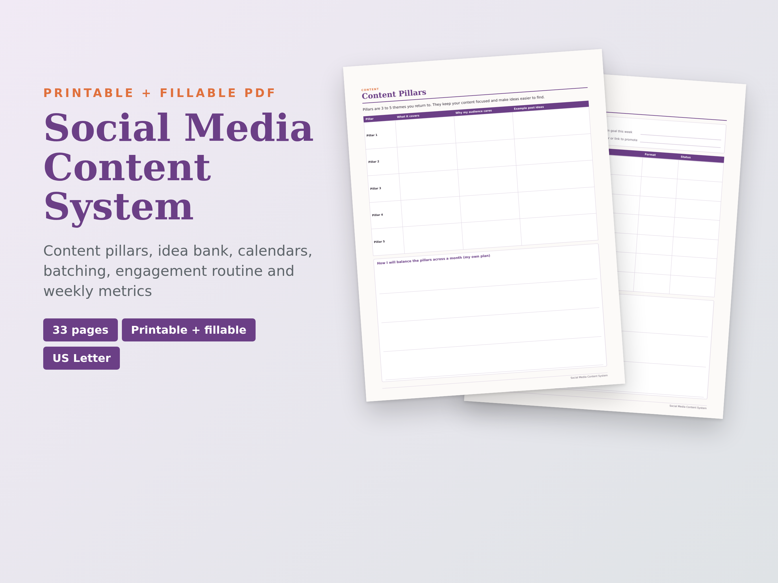Social Media Content System