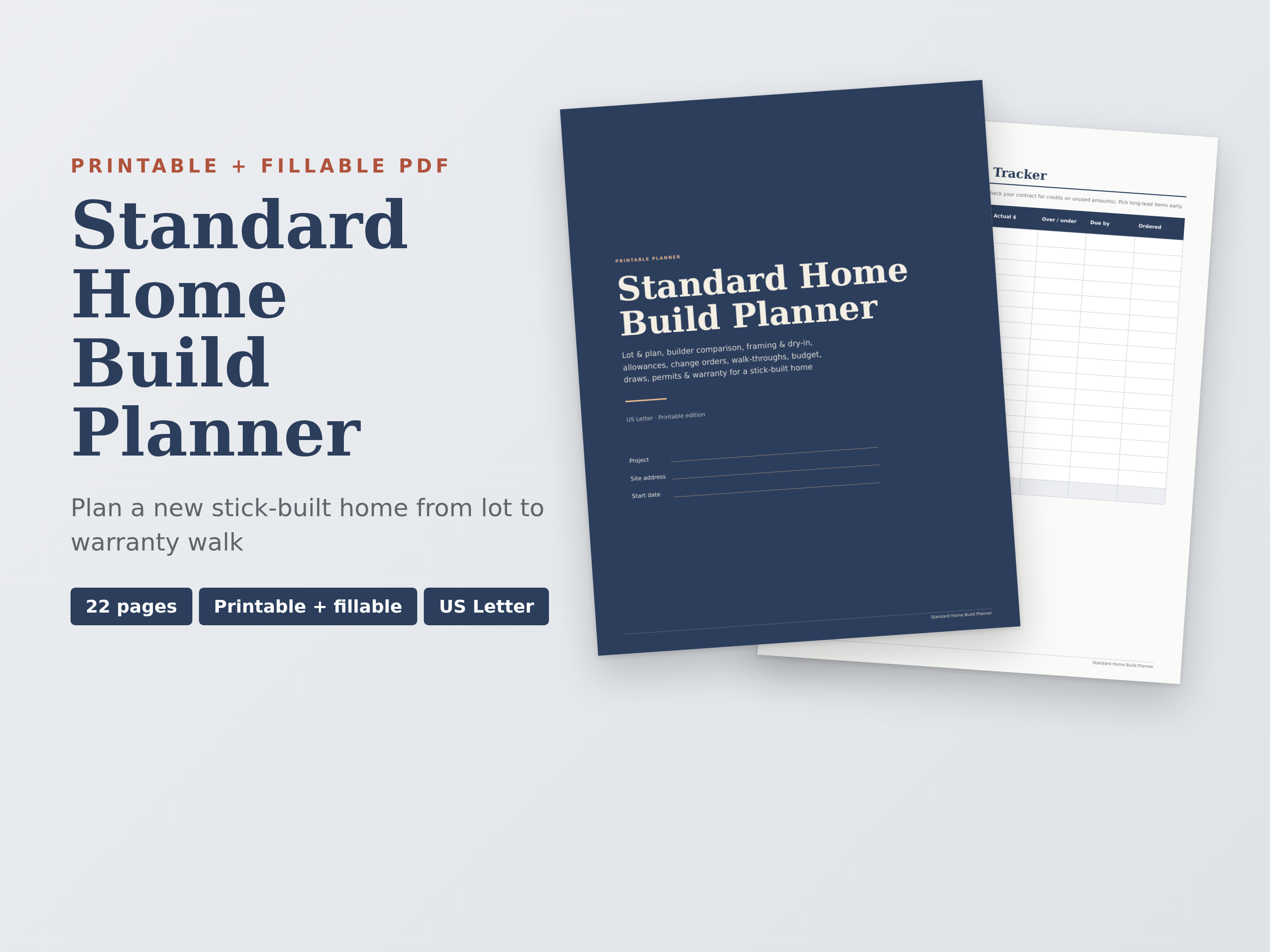 Home Build Planner Bundle (Log + SIP + Standard) preview