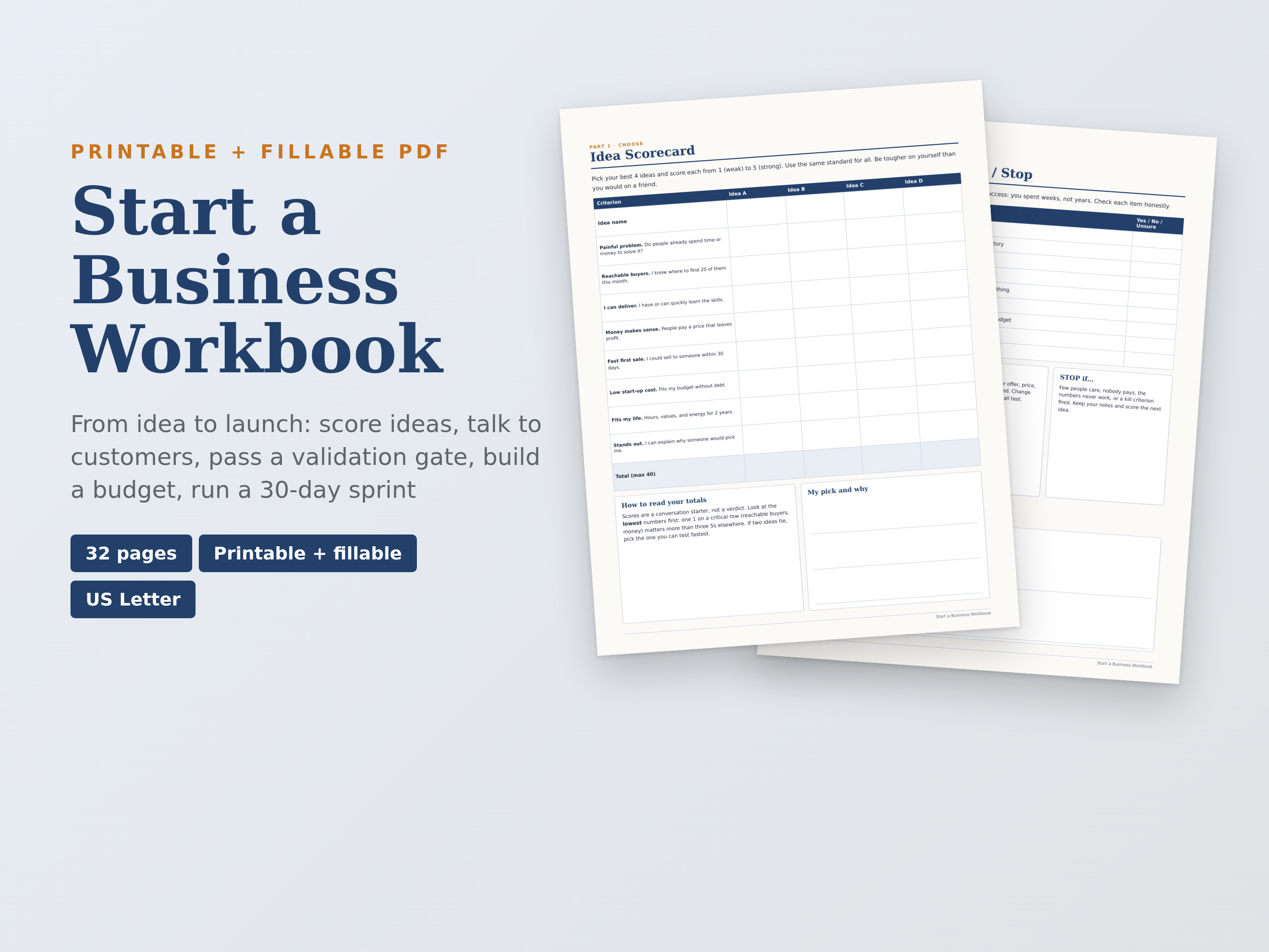 Start a Business Workbook