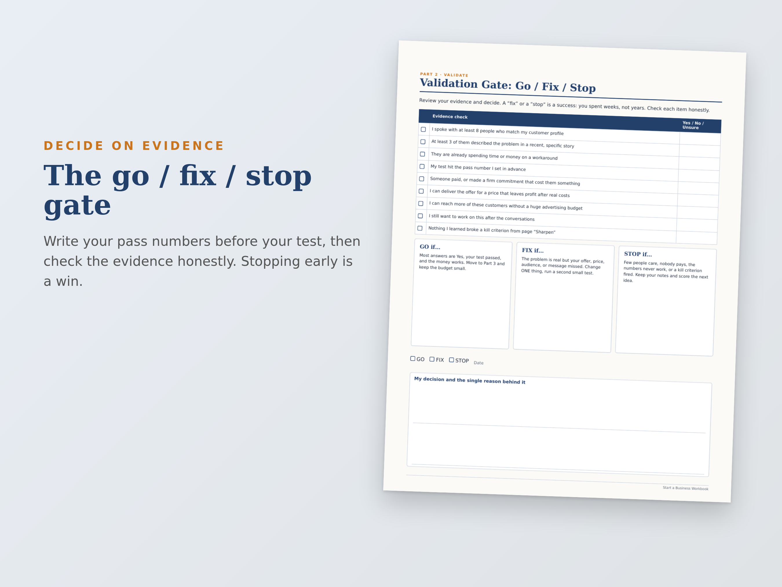 Start a Business Workbook preview