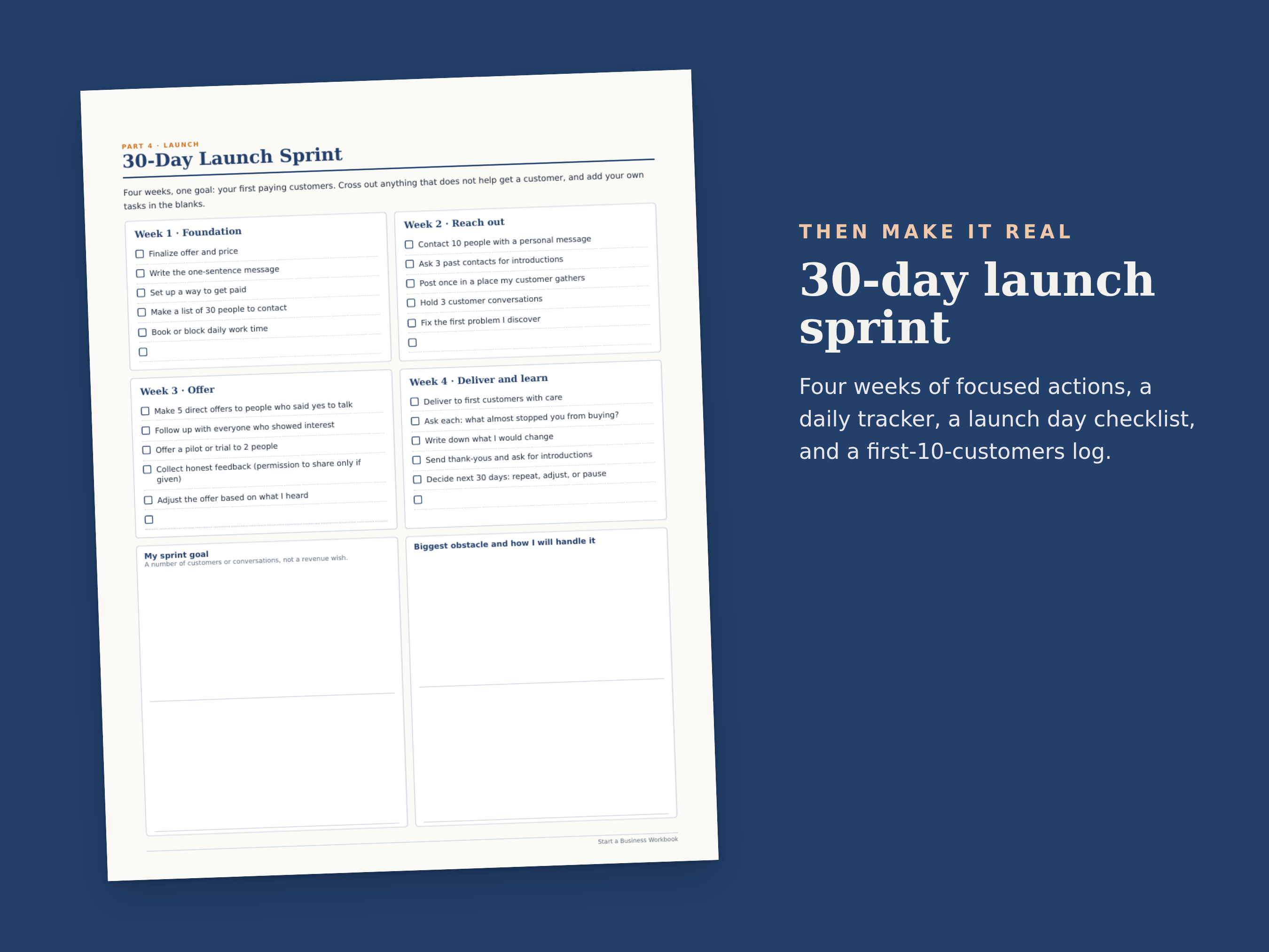 Start a Business Workbook preview