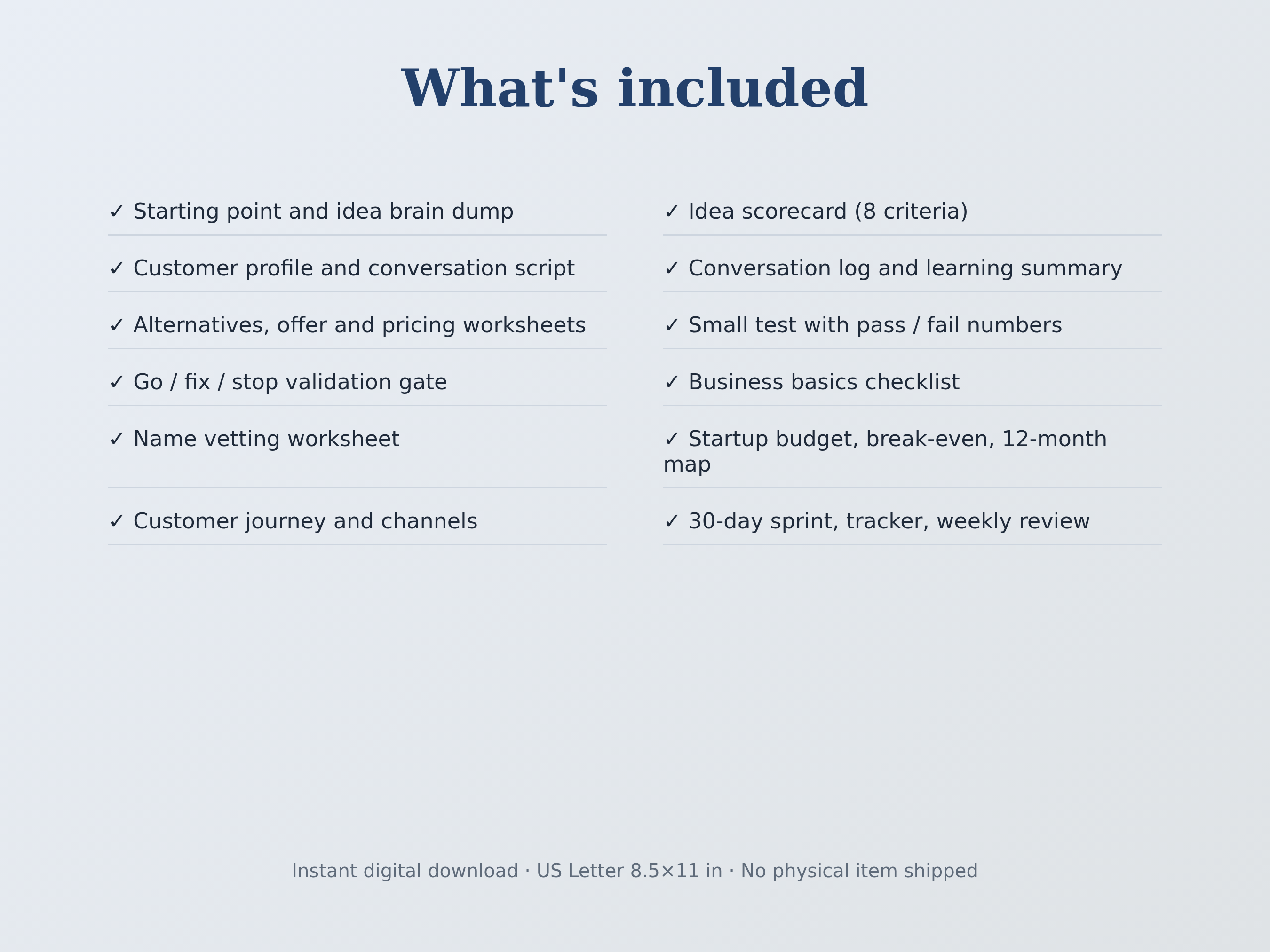 Start a Business Workbook preview