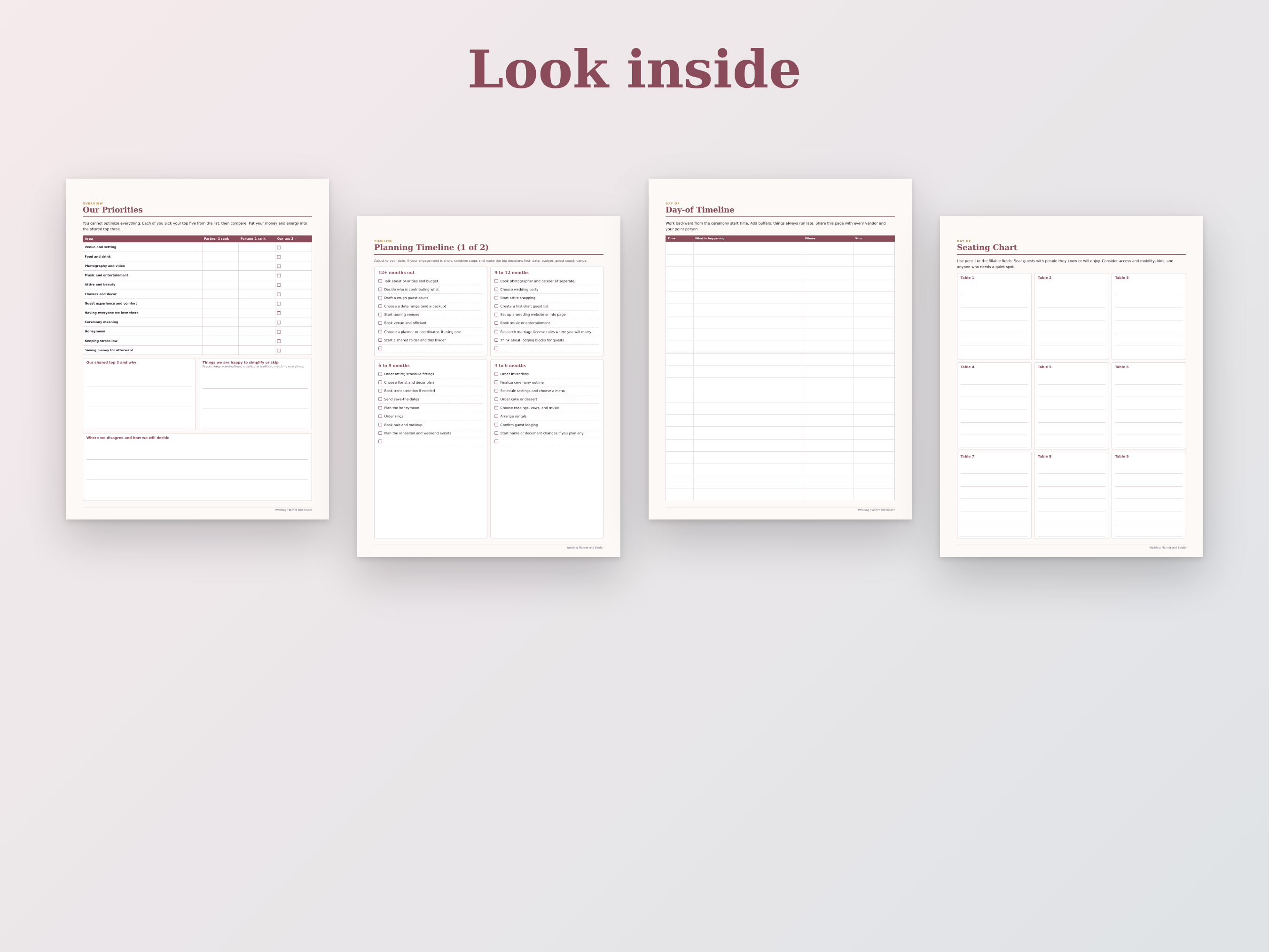 Wedding Planner & Binder preview